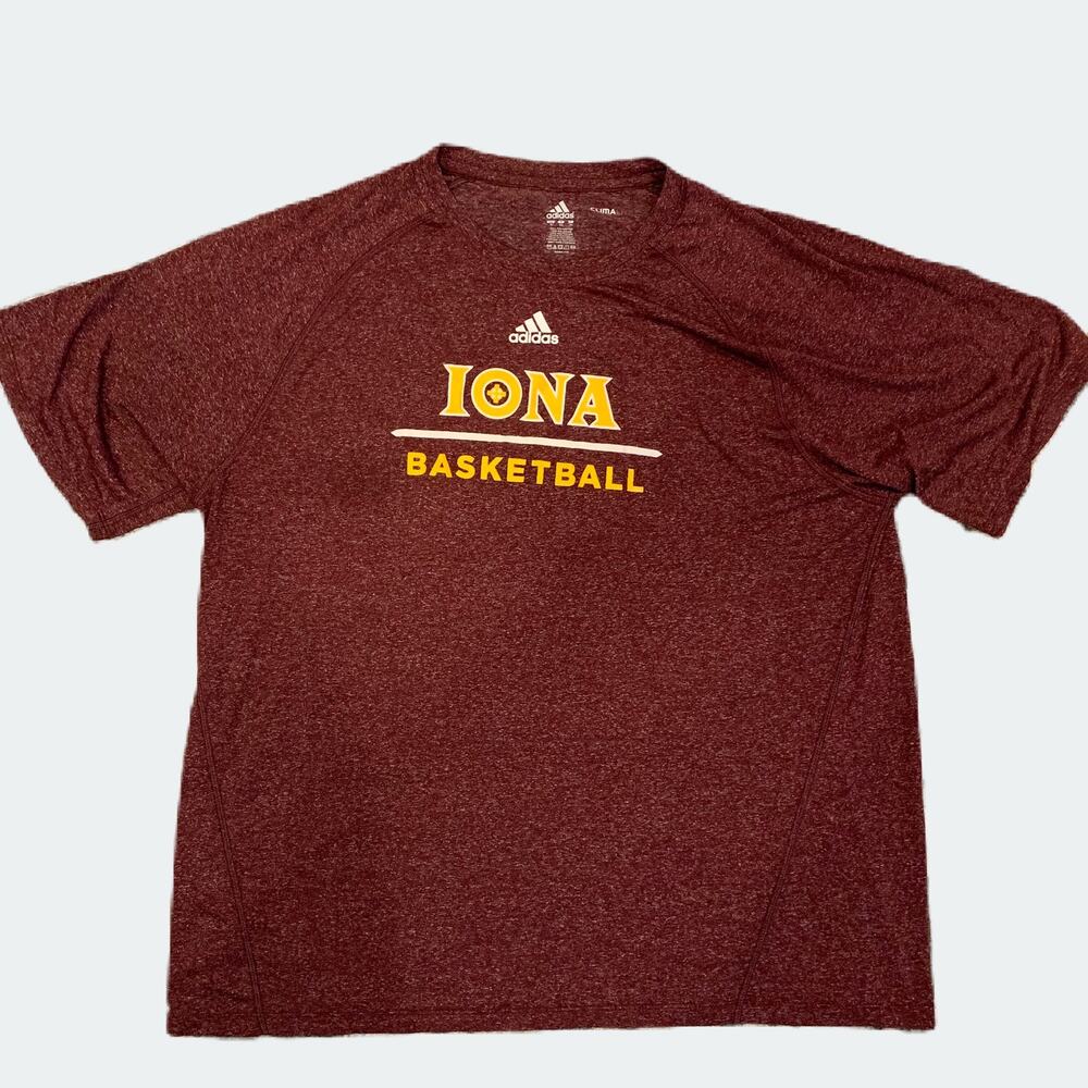 Iona Gaels Basketball NCAA x Adidas Climalite Tee Men’s Size XL